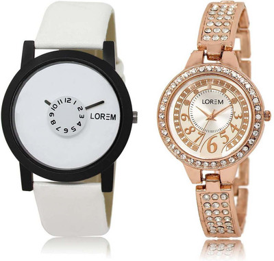 LOREM OM-26-216 Designer Silver & White Round Boy's & Girl's Metal Bracelet & Leather Watch - For Men & Women
LOREM OM-26-216 Designer Silver & White Round Boy's & Girl's Metal Bracelet & Leather Watch - For Men & Women