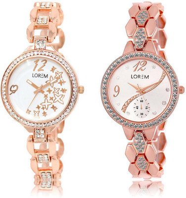 LOREM SR-210-215 Attractive Silver & White Round Girl's Metal Bracelet Watch - For Women
LOREM SR-210-215 Attractive Silver & White Round Girl's Metal Bracelet Watch - For Women
