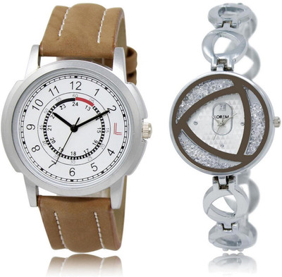 LOREM -17-240 COMBO Silver & White Round Boy's & Girl's Metal Bracelet & Leather Watch - For Men & Women
LOREM -17-240 COMBO Silver & White Round Boy's & Girl's Metal Bracelet & Leather Watch - For Men & Women