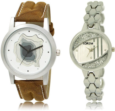 LOREM 9-223 COMBO Silver & White Round Boy's & Girl's Metal Bracelet & Leather Watch - For Men & Women
LOREM 9-223 COMBO Silver & White Round Boy's & Girl's Metal Bracelet & Leather Watch - For Men & Women