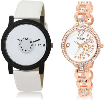 LOREM watch26-210 Attractive White Round Boy's & Girl's Metal Bracelet & Leather Watch - For Men & Women
LOREM watch26-210 Attractive White Round Boy's & Girl's Metal Bracelet & Leather Watch - For Men & Women