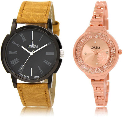 LOREM watch19-225 COMBO Rose Gold & Black Round Boy's & Girl's Metal Bracelet & Leather Watch - For Men & Women
LOREM watch19-225 COMBO Rose Gold & Black Round Boy's & Girl's Metal Bracelet & Leather Watch - For Men & Women