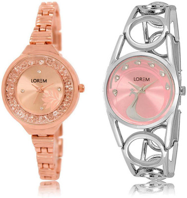 LOREM SR-225-233 Attractive Pink & Rose Gold Round Girl's Metal Bracelet Watch - For Women
LOREM SR-225-233 Attractive Pink & Rose Gold Round Girl's Metal Bracelet Watch - For Women