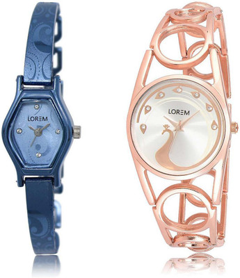 LOREM OM-218-232 Designer Silver & Blue Round & Contemporary Girl's Metal Bracelet Watch - For Women
LOREM OM-218-232 Designer Silver & Blue Round & Contemporary Girl's Metal Bracelet Watch - For Women