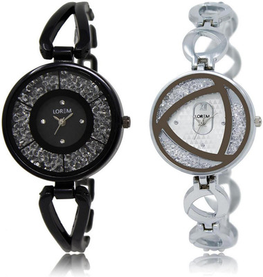 LOREM watch211-240 COMBO Silver & Black Round Girl's Metal Bracelet Watch - For Women
LOREM watch211-240 COMBO Silver & Black Round Girl's Metal Bracelet Watch - For Women