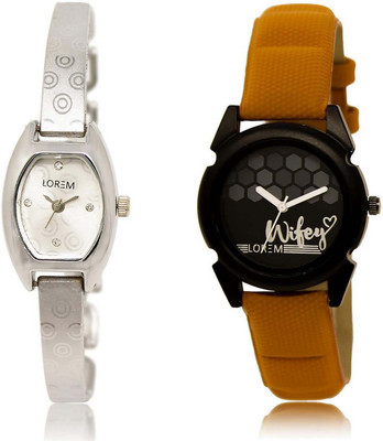 LOREM SR-219-235 Attractive Black & Silver Round & Contemporary Girl's Leather & Metal Bracelet Watch - For Men & Women
LOREM SR-219-235 Attractive Black & Silver Round & Contemporary Girl's Leather & Metal Bracelet Watch - For Men & Women