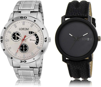 LOREM Watch-21-101 Designer Black & Silver Round Boy's Leather & Metal Bracelet Watch - For Men
LOREM Watch-21-101 Designer Black & Silver Round Boy's Leather & Metal Bracelet Watch - For Men