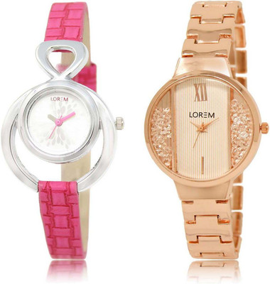 LOREM SR-205-217 Attractive White & Silver Round Girl's Metal Bracelet & Leather Watch - For Women
LOREM SR-205-217 Attractive White & Silver Round Girl's Metal Bracelet & Leather Watch - For Women