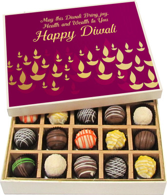 Chocholik Diwali Gifts - Diwali Bring Joy, Health and Wealth to You - White, Dark, Milk Chocolate Truffles - 20pc Truffles(300 g)
Chocholik Diwali Gifts - Diwali Bring Joy, Health and Wealth to You - White, Dark, Milk Chocolate Truffles - 20pc Truffles(300 g)