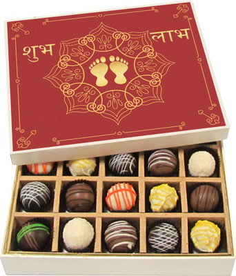 Chocholik Diwali Gifts - Shubh Labh on Diwali - White, Dark, Milk Chocolate Truffles - 20pc Truffles(300 g)
Chocholik Diwali Gifts - Shubh Labh on Diwali - White, Dark, Milk Chocolate Truffles - 20pc Truffles(300 g)