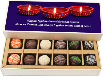 Chocholik Diwali Sweets - May The Light That We Celebrate At Diwali Show Us - White, Dark, Milk Chocolate Truffles - 12pc Truffles(180 g)
Chocholik Diwali Sweets - May The Light That We Celebrate At Diwali Show Us - White, Dark, Milk Chocolate Truffles - 12pc Truffles(180 g)
