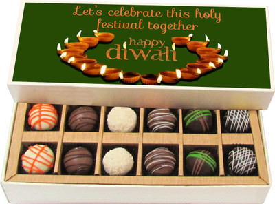 Chocholik Diwali Gifts - Let’s Celebrate This Holy Festival Together - White, Dark, Milk Chocolate Truffles - 12pc Truffles(180 g)
Chocholik Diwali Gifts - Let’s Celebrate This Holy Festival Together - White, Dark, Milk Chocolate Truffles - 12pc Truffles(180 g)