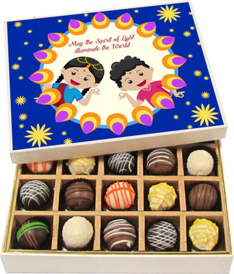 Chocholik Diwali Gifts - Spirit of Light Illuminate the World - White, Dark, Milk Chocolate Truffles - 20pc Truffles(300 g)
Chocholik Diwali Gifts - Spirit of Light Illuminate the World - White, Dark, Milk Chocolate Truffles - 20pc Truffles(300 g)