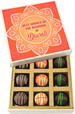 Chocholik Diwali Sweets - Best Wishes On The Occasion Of - White, Dark, Milk Chocolate Truffles - 9pc Truffles(135 g)
Chocholik Diwali Sweets - Best Wishes On The Occasion Of - White, Dark, Milk Chocolate Truffles - 9pc Truffles(135 g)