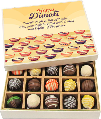 Chocholik Diwali Gifts - Life Be Filled With Colors & Lights of Happiness Happy Diwali - White, Dark, Milk Chocolate Truffles - 20pc Truffles(300 g)
Chocholik Diwali Gifts - Life Be Filled With Colors & Lights of Happiness Happy Diwali - White, Dark, Milk Chocolate Truffles - 20pc Truffles(300 g)