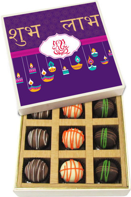 Chocholik Diwali Gifts - Subh Labh Have a Mastiful Diwali - White, Dark, Milk Chocolate Truffles - 9pc Truffles(135 g)
Chocholik Diwali Gifts - Subh Labh Have a Mastiful Diwali - White, Dark, Milk Chocolate Truffles - 9pc Truffles(135 g)