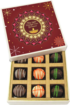 Chocholik Diwali Gifts - May Light Triumph Over Darkness - White, Dark, Milk Chocolate Truffles - 9pc Truffles(135 g)
Chocholik Diwali Gifts - May Light Triumph Over Darkness - White, Dark, Milk Chocolate Truffles - 9pc Truffles(135 g)