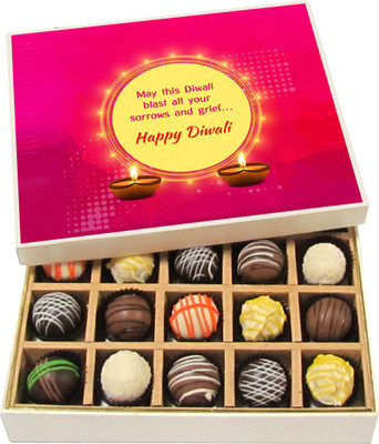 Chocholik Diwali Sweets - May This Diwali Blast All Your Sorrows And Grief… - White, Dark, Milk Chocolate Truffles - 20pc Truffles(300 g)
Chocholik Diwali Sweets - May This Diwali Blast All Your Sorrows And Grief… - White, Dark, Milk Chocolate Truffles - 20pc Truffles(300 g)