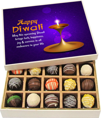 Chocholik Diwali Sweets - May This Upcoming Diwali Brings Luck, Happiness - White, Dark, Milk Chocolate Truffles - 20pc Truffles(300 g)
Chocholik Diwali Sweets - May This Upcoming Diwali Brings Luck, Happiness - White, Dark, Milk Chocolate Truffles - 20pc Truffles(300 g)