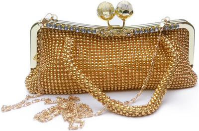 Cion Casual Gold Clutch