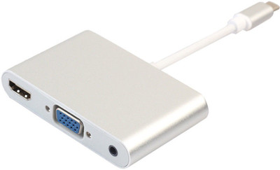 ROQ Type-C to VGA/HDMI Converter HDMI Cable(Compatible with Computers, TV, Silver)
ROQ Type-C to VGA/HDMI Converter HDMI Cable(Compatible with Computers, TV, Silver)