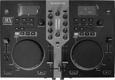 MX DJ controller Media Player with dual USB flash drives and a fully-integrated two-channel mixer Media 4500 Wired DJ Controller
MX DJ controller Media Player with dual USB flash drives and a fully-integrated two-channel mixer Media 4500 Wired DJ Controller