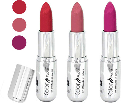 Color Fever water proof long lasting creamy matte lipstick(red-nude-dark purple, 12 g)
Color Fever water proof long lasting creamy matte lipstick(red-nude-dark purple, 12 g)