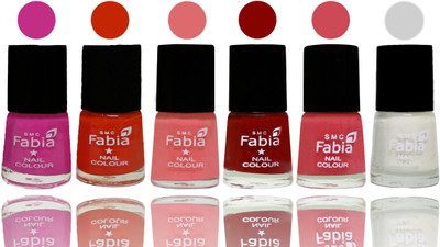 Fabia Nail Polish Matte Look Attractive Your Nails Pink Pink-Fire Orange-Baby Pink-Bold Red-Strawberry-White(Pack of 6)
Fabia Nail Polish Matte Look Attractive Your Nails Pink Pink-Fire Orange-Baby Pink-Bold Red-Strawberry-White(Pack of 6)