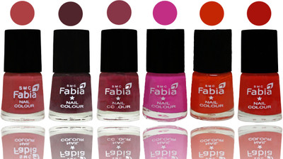 Fabia Nail Polish Matte Look Attractive Your Nails Peach-Wine-Wine Red-Pink Pink-Fire Orange-Reddish Red(Pack of 6)
Fabia Nail Polish Matte Look Attractive Your Nails Peach-Wine-Wine Red-Pink Pink-Fire Orange-Reddish Red(Pack of 6)