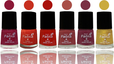Fabia Nail Polish Matte Look Attractive Your Nails Pure Wine-Orange-Reddish Red-Dark Peach-Plum-Mattis gold(Pack of 6)
Fabia Nail Polish Matte Look Attractive Your Nails Pure Wine-Orange-Reddish Red-Dark Peach-Plum-Mattis gold(Pack of 6)