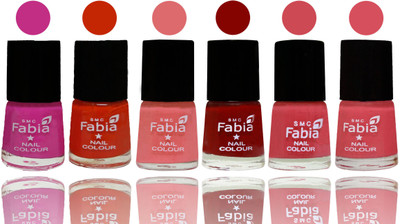 Fabia Nail Polish Matte Look Attractive Your Nails Pink Pink-Fire Orange-Baby Pink-Bold Red-Strawberry-Punch Pink(Pack of 6)
Fabia Nail Polish Matte Look Attractive Your Nails Pink Pink-Fire Orange-Baby Pink-Bold Red-Strawberry-Punch Pink(Pack of 6)
