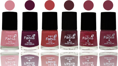 Fabia Nail Polish Matte Look Attractive Your Nails Rose-Boysenberry-Peach-Wine-Wine Red-Plum(Pack of 6)
Fabia Nail Polish Matte Look Attractive Your Nails Rose-Boysenberry-Peach-Wine-Wine Red-Plum(Pack of 6)