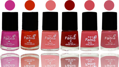 Fabia Nail Polish Matte Look Attractive Your Nails Pink Pink-Fire Orange-Baby Pink-Bold Red-Strawberry-Light Pink(Pack of 6)
Fabia Nail Polish Matte Look Attractive Your Nails Pink Pink-Fire Orange-Baby Pink-Bold Red-Strawberry-Light Pink(Pack of 6)