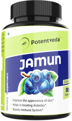 Potentveda Jamun Extract for Diabetes & other Health benefits for Men & Women 90 capsules(90 No)
Potentveda Jamun Extract for Diabetes & other Health benefits for Men & Women 90 capsules(90 No)