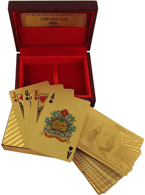 QUINERGYS ® Durable Waterproof Luxury 24K Gold Foil Poker Playing Cards Deck with Box Good Gift Idea(Old Gold)
QUINERGYS ® Durable Waterproof Luxury 24K Gold Foil Poker Playing Cards Deck with Box Good Gift Idea(Old Gold)