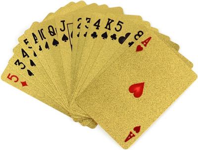 QUINERGYS ® 24k Gold Foil Plating Poker Plastic Playing Cards with Certificate of Authenticity(Vegas Gold)
QUINERGYS ® 24k Gold Foil Plating Poker Plastic Playing Cards with Certificate of Authenticity(Vegas Gold)