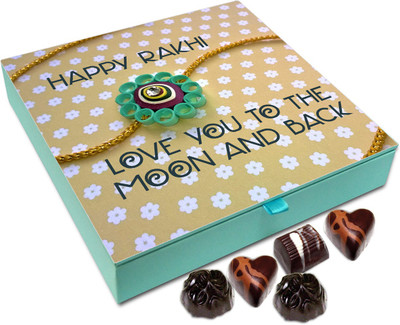 Chocholik Rakshabandhan Gift Box - Love You To The Moon And Back - 9pc Truffles(108 g)
Chocholik Rakshabandhan Gift Box - Love You To The Moon And Back - 9pc Truffles(108 g)