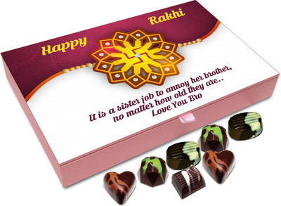 Chocholik Rakshabandhan Gift Box - No Matter How Old They Are - 12pc Truffles(144 g)
Chocholik Rakshabandhan Gift Box - No Matter How Old They Are - 12pc Truffles(144 g)