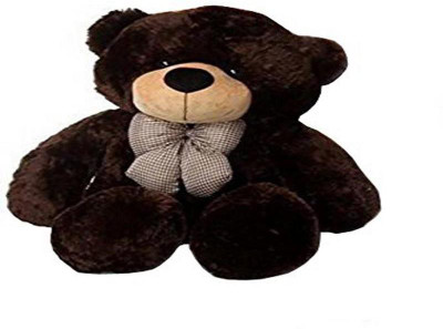 CLICKMART Soft Teddy Bear with Neck Bow, 3 feet - 90 cm(Brown)