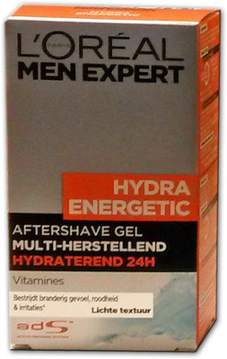L'Oreal Hydra Energetic Aftershave Gel Hydraterend 24h(100 ml)