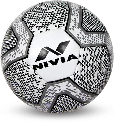 Nivia Black & White Football - Size: (Pack of 1, Black, White