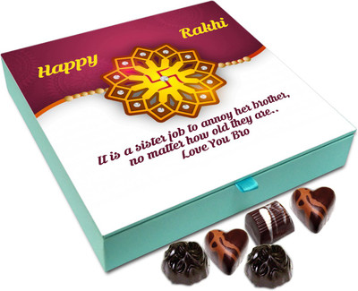 Chocholik Rakshabandhan Gift Box - No Matter How Old They Are - 9pc Truffles(108 g)
Chocholik Rakshabandhan Gift Box - No Matter How Old They Are - 9pc Truffles(108 g)
