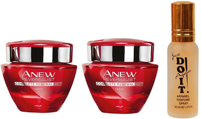 Avon Anew two Reversalist Night Renewal Cream (50 g) with one do it perfume 30 ml(Set of 3)
Avon Anew two Reversalist Night Renewal Cream (50 g) with one do it perfume 30 ml(Set of 3)