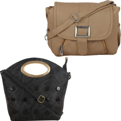 Element Cart Sling Bag(Black, Brown)