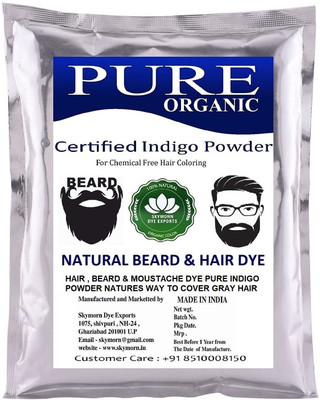 SkyMorn Indigo Powder For Beard & Hair Dye - Black (200 Grams)(200 g)
