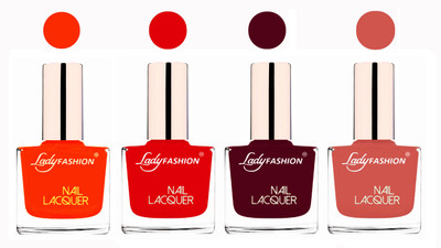 Lady Fashion Ultra High Shine Long Stay Nail Polish Nude,Bright Red,Maroon,Nude(Pack of 4)
Lady Fashion Ultra High Shine Long Stay Nail Polish Nude,Bright Red,Maroon,Nude(Pack of 4)
