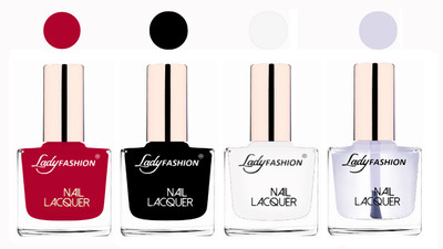 Lady Fashion Ultra High Shine Long Stay Nail Polish Pink,Black,White,Transparent(Pack of 4)
Lady Fashion Ultra High Shine Long Stay Nail Polish Pink,Black,White,Transparent(Pack of 4)