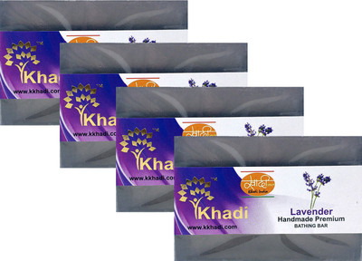 Khadi LAVENDER SOAP PACK OF 4*125G=500G(500 g, Pack of 4)