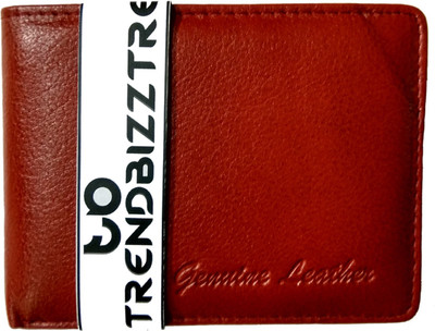 TrendBizz Men Brown Genuine Leather Wallet(10 Card Slots)