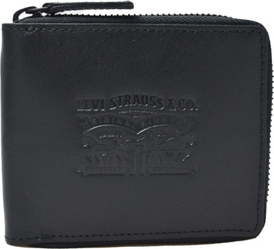 Levi's Men Casual Black Genuine Leather Wallet(6 Card Slots)